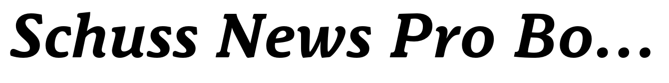 Schuss News Pro Bold Italic